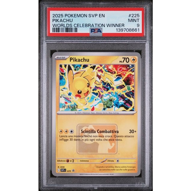 Pikachu (SVP 225) WINNER - PSA 9