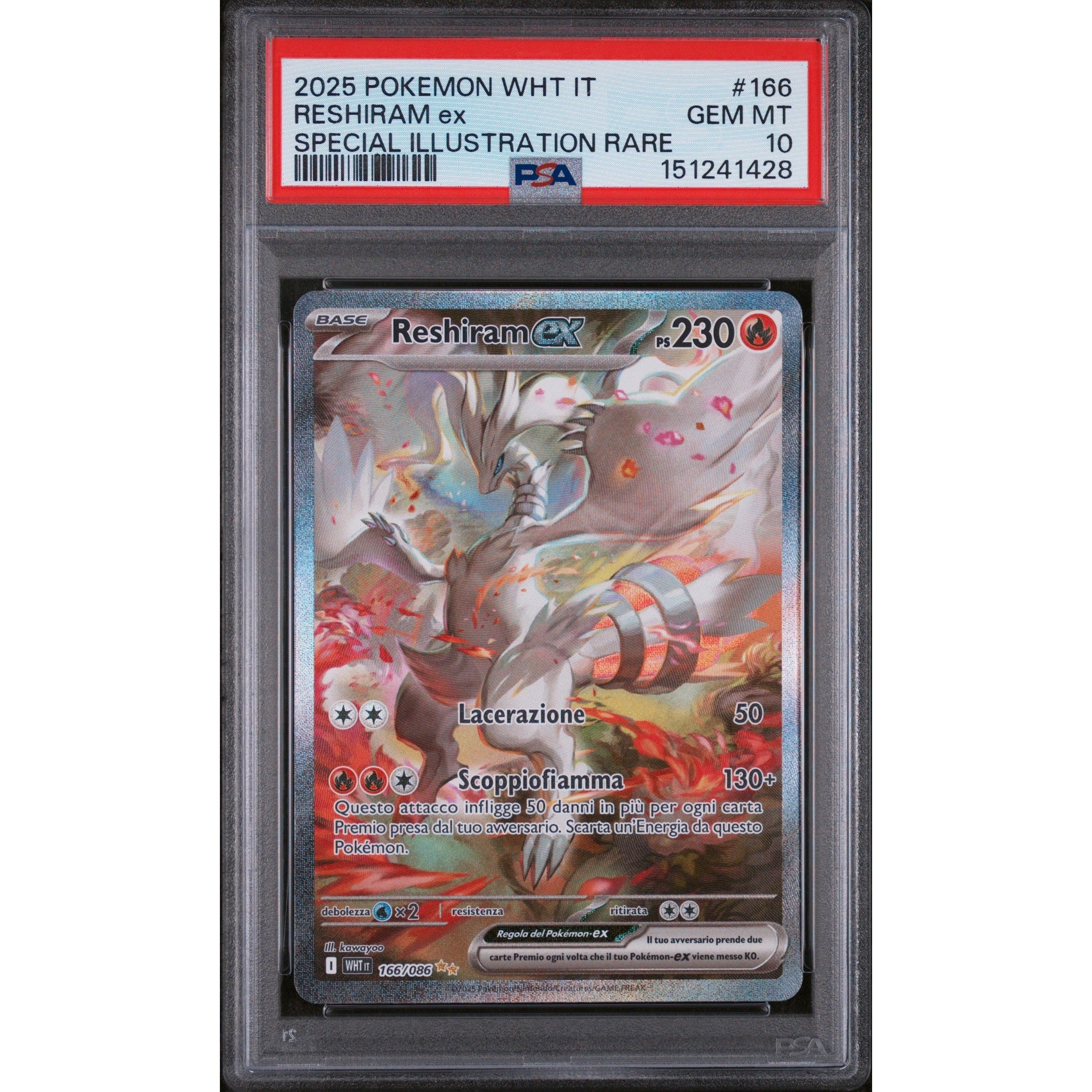 Reshiram ex (WHT 166) - PSA 10