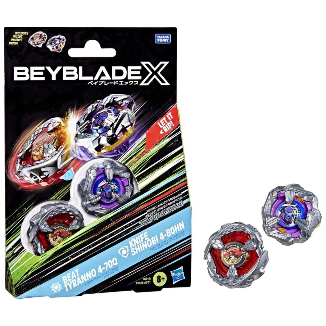 BEYBLADE-X - DUAL PACK - WAVE 3 - PEZZO SINGOLO - BEAT TYRANNO KNIFE SHINOBI