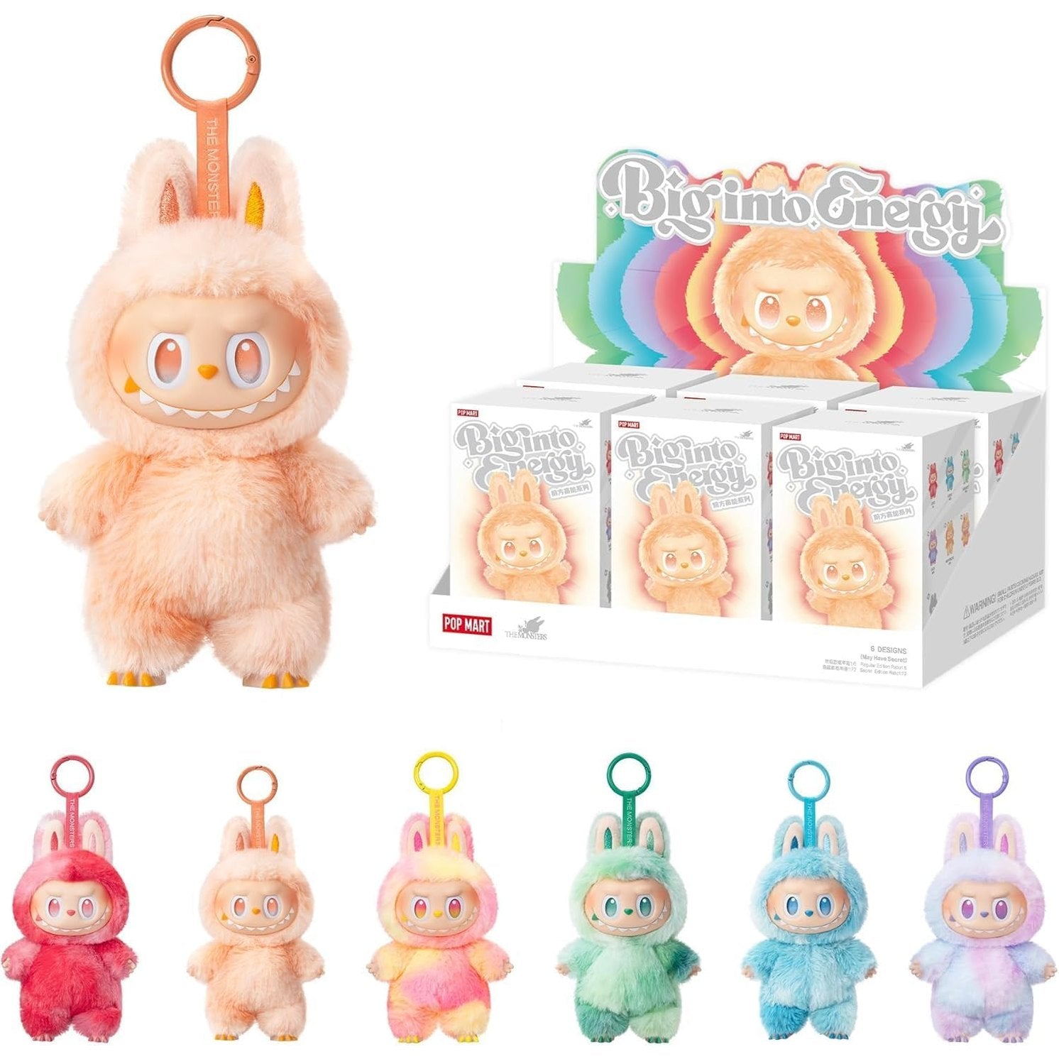POP MART Big into Energy ボックスセット Labubu Big into Energy Blind Box - Pop Mart Official Figure (1 box sin