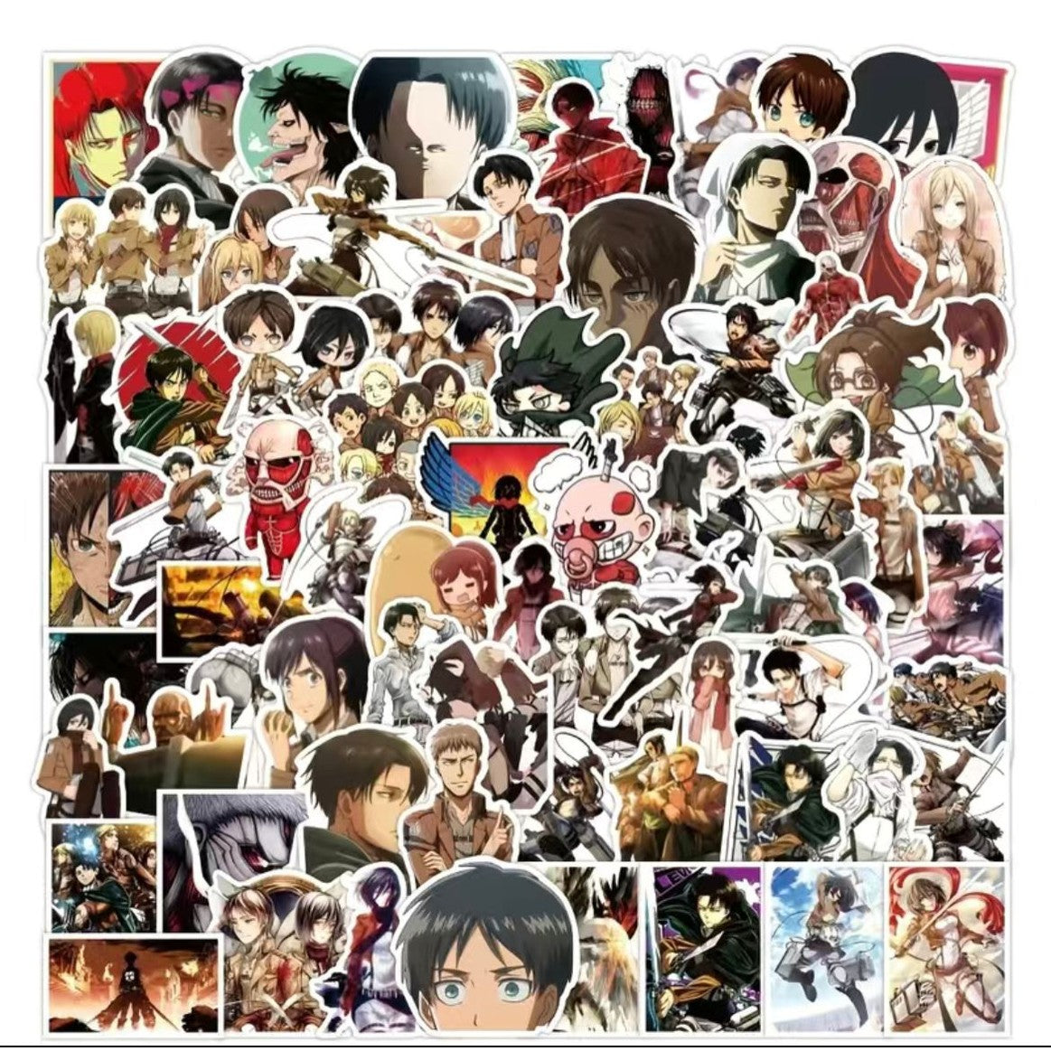 Sticker Pack Anime - Attacco dei Giganti (10, 15 o 20 sticker)