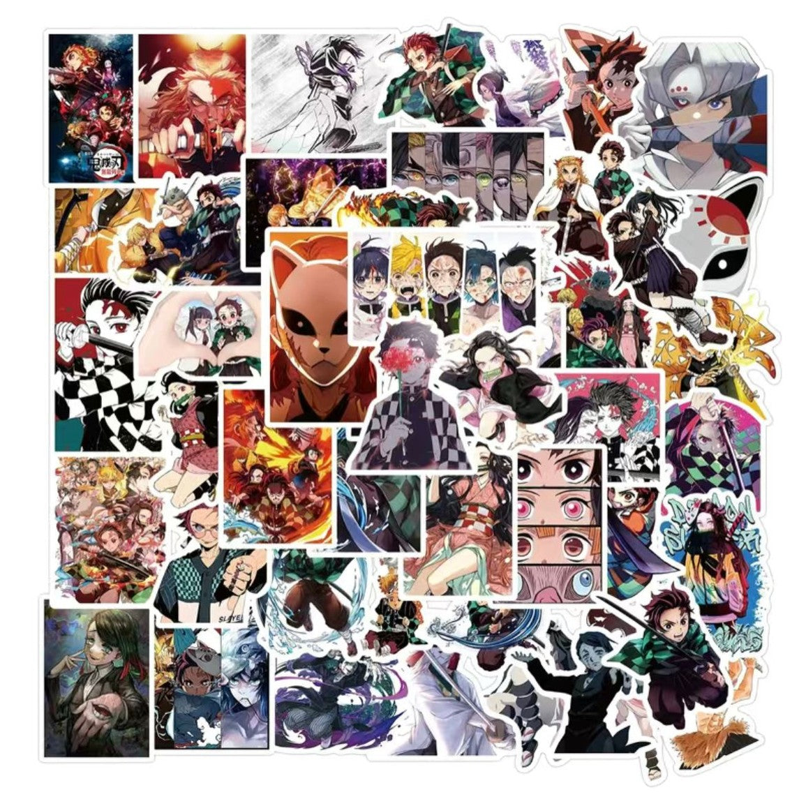 Sticker Pack Anime - Demon Slayer (10, 15 o 20 sticker)