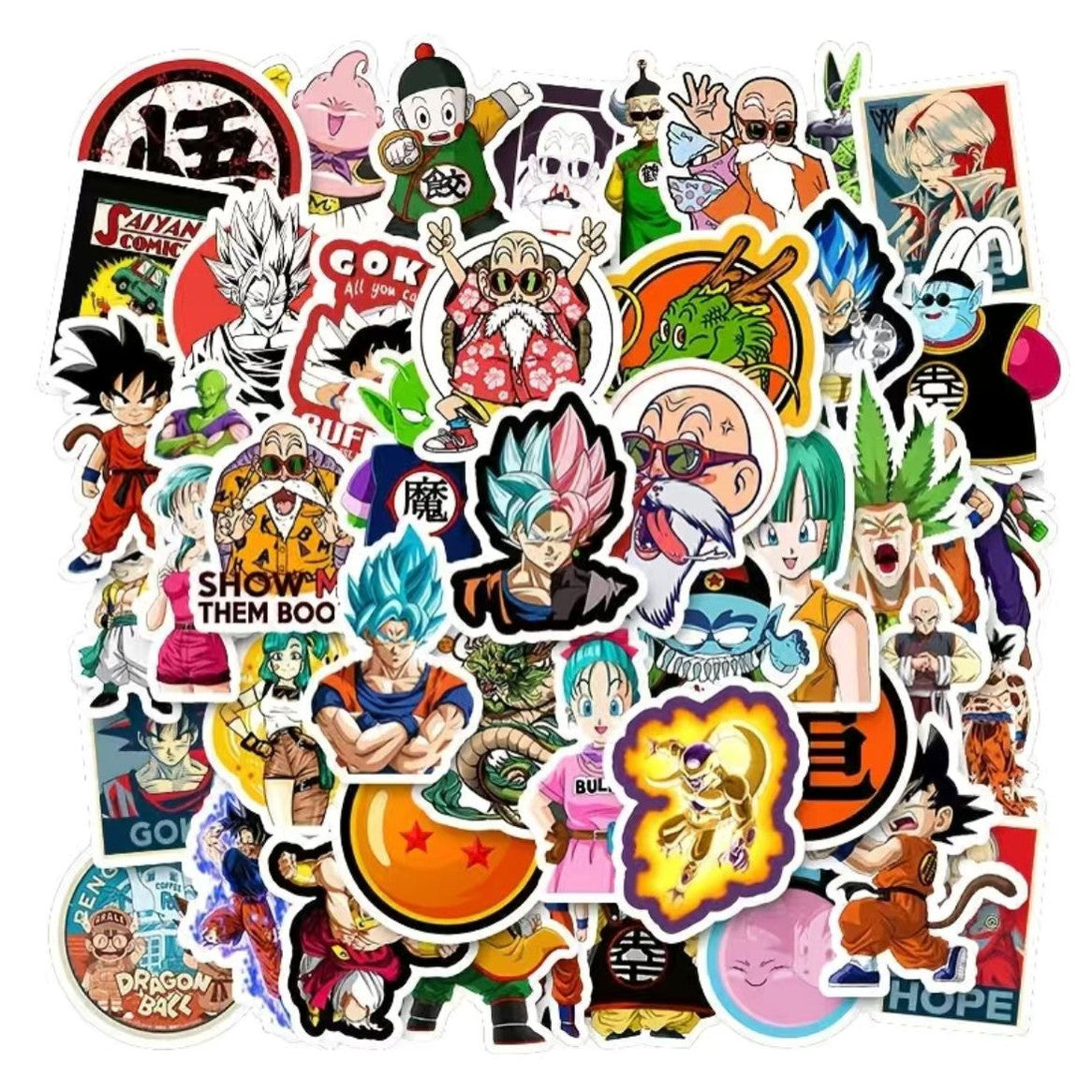 Sticker Pack Anime - Dragon Ball (10, 15 o 20 sticker)