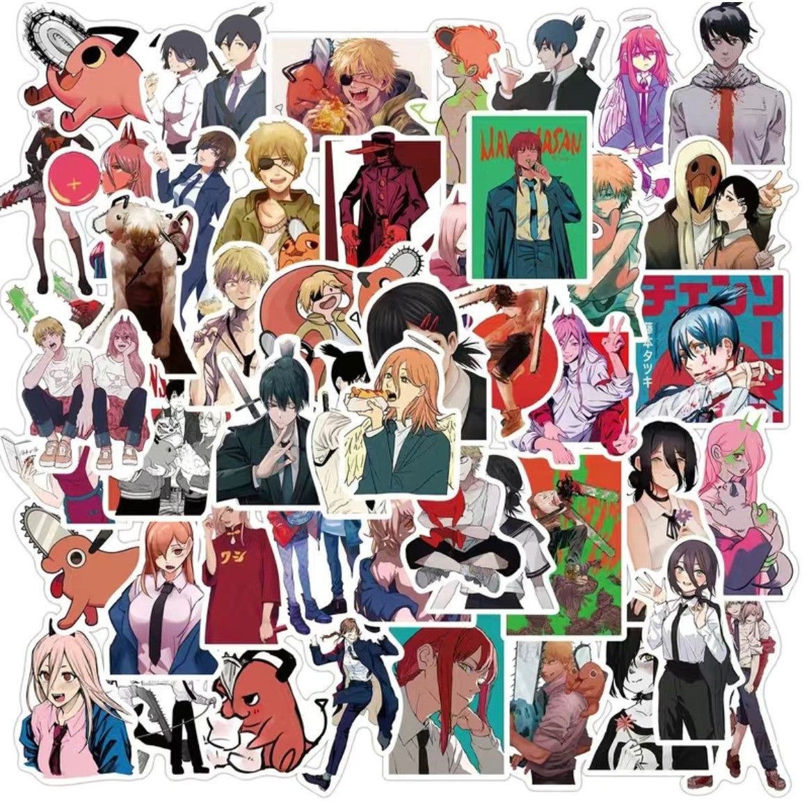 Sticker Pack Anime - Chainsaw Man (10, 15 o 20 sticker)