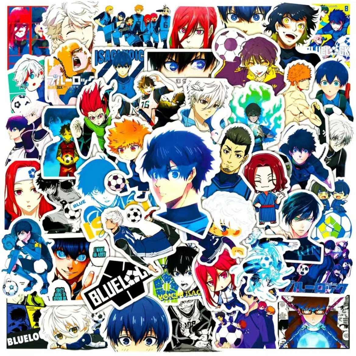 Sticker Pack Anime - Blue Lock (10, 15 o 20 sticker)