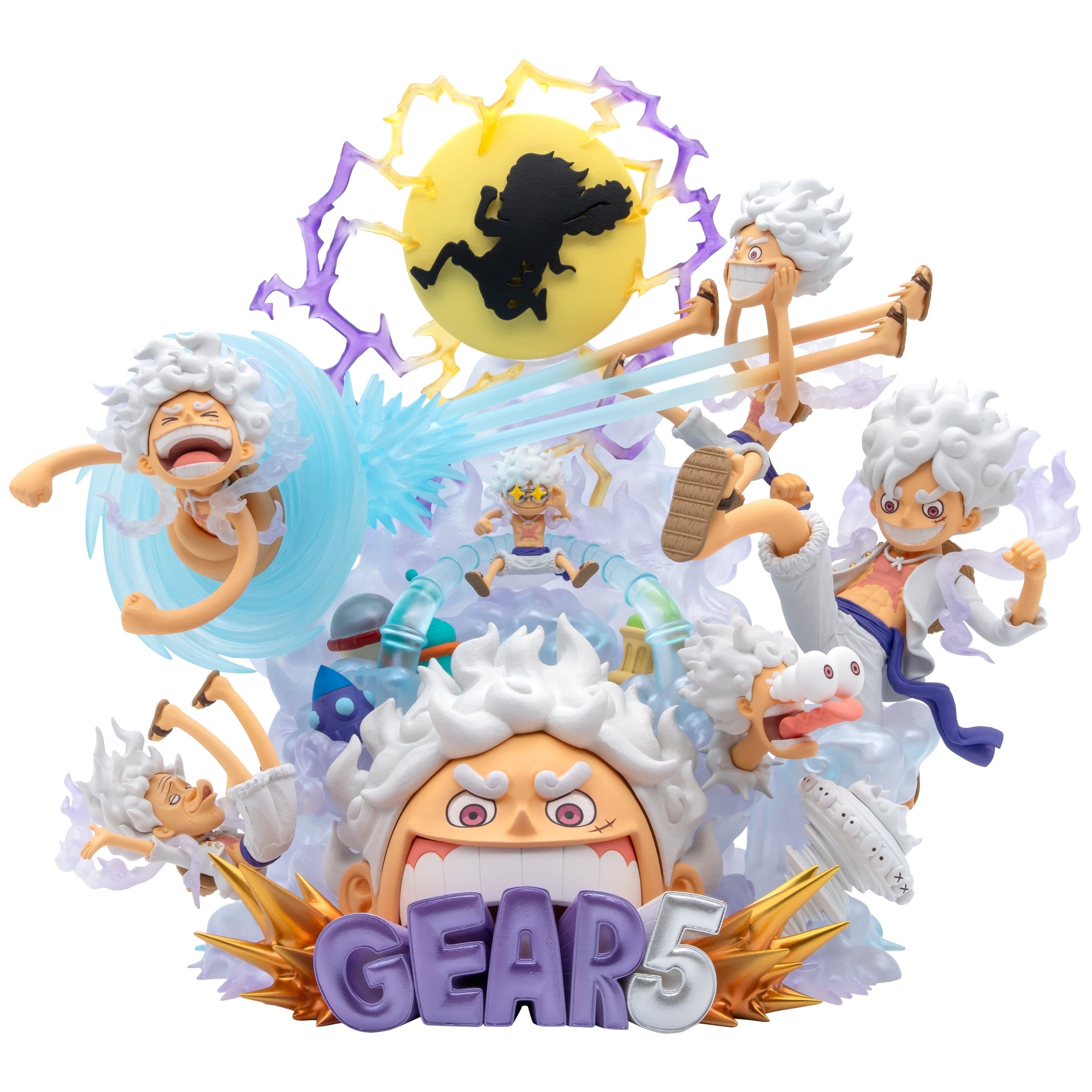 ""PRE-ORDER"" ONE PIECE - S.H. FIGUARTS WORLD COLLECTABLE FIGURE PREMIUM - MONKEY D.LUFFY GEAR 5 SPECIAL - DIORAMA 21CM