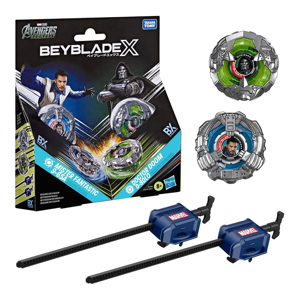 BEYBLADE-X - GLACIER BAY - MISTER FANTASTIC 9-65A DOCTOR DOOM 0-80L0