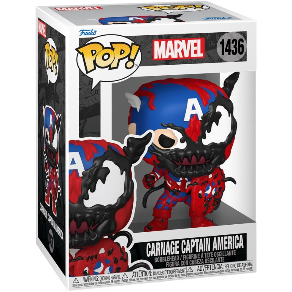 Marvel: Funko Pop! Spider-Man - Carnageized Captain America (Vinyl Figure 1436)