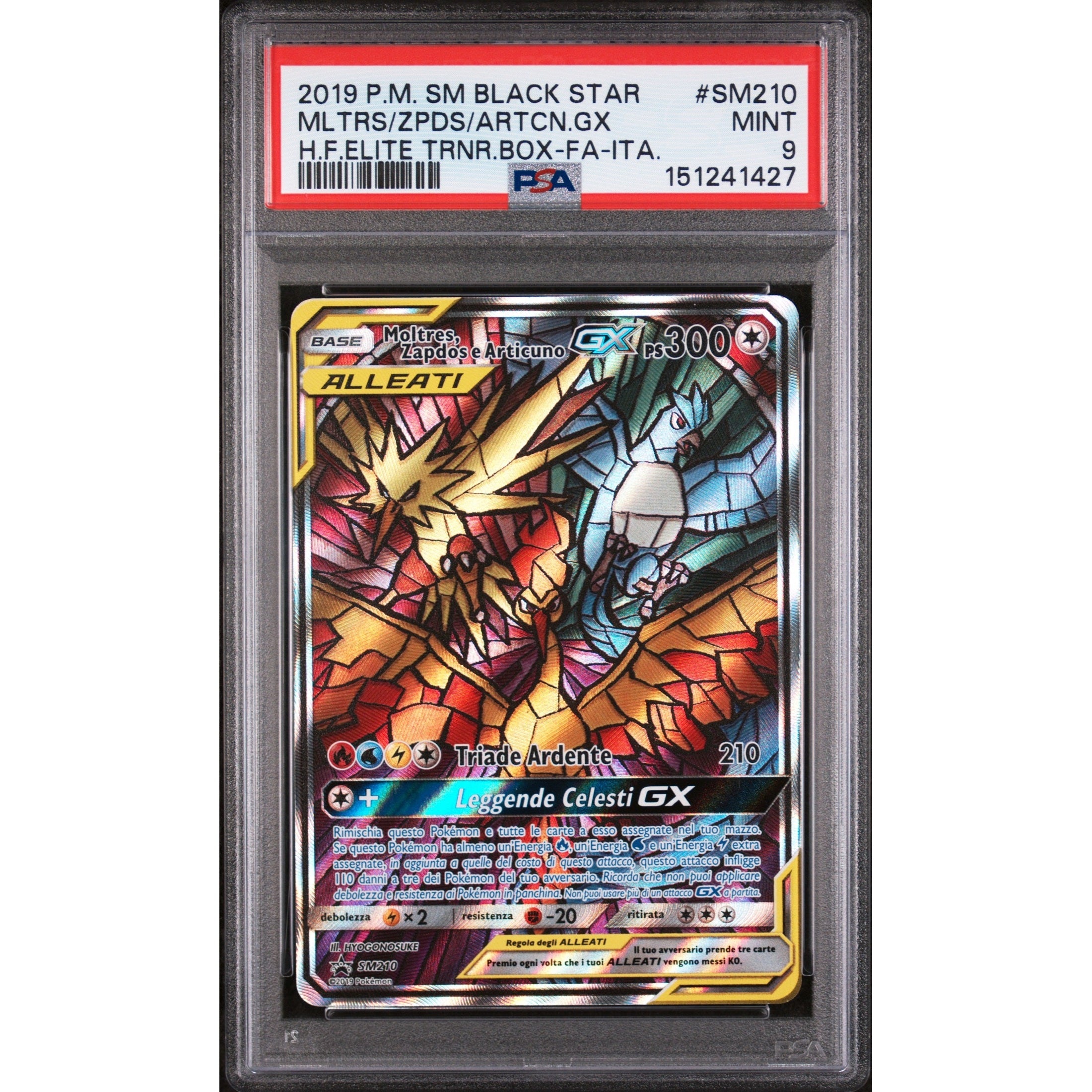 Moltres & Zapdos & Articuno GX (SM 210) - PSA 9