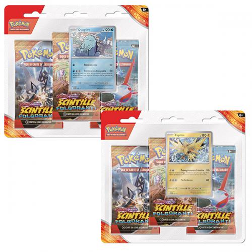 ""PRE-ORDER"" Pokemon SV08 3 Bustine + 1 Card Scintille Folgoranti ITA