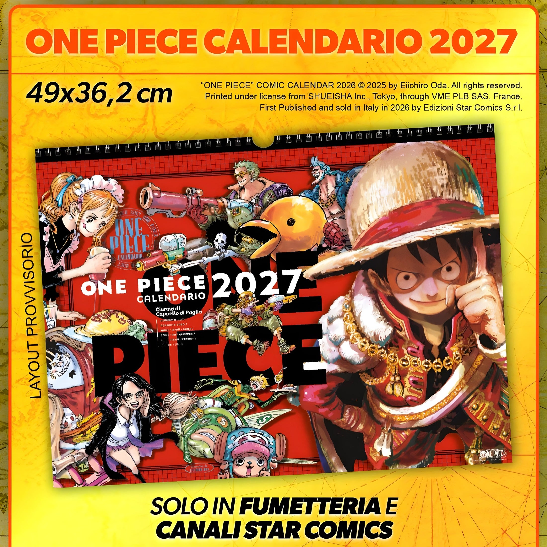 ""PRE-ORDER"" Calendario Ufficiale One Piece 2027