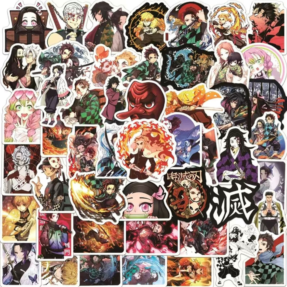 Sticker Pack Anime - Demon Slayer (10, 15 o 20 sticker)