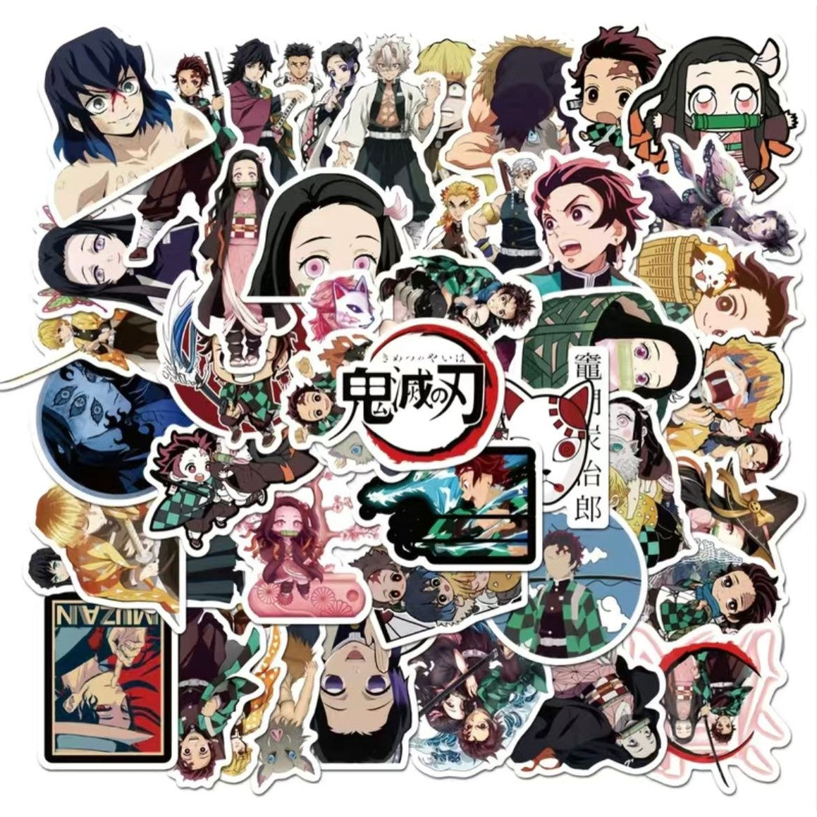 Sticker Pack Anime - Demon Slayer (10, 15 o 20 sticker)