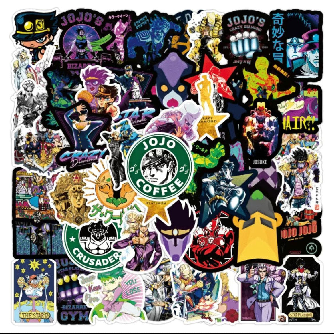 Sticker Pack Anime - JoJo's Bizarre Adventure (10, 15 o 20 sticker)