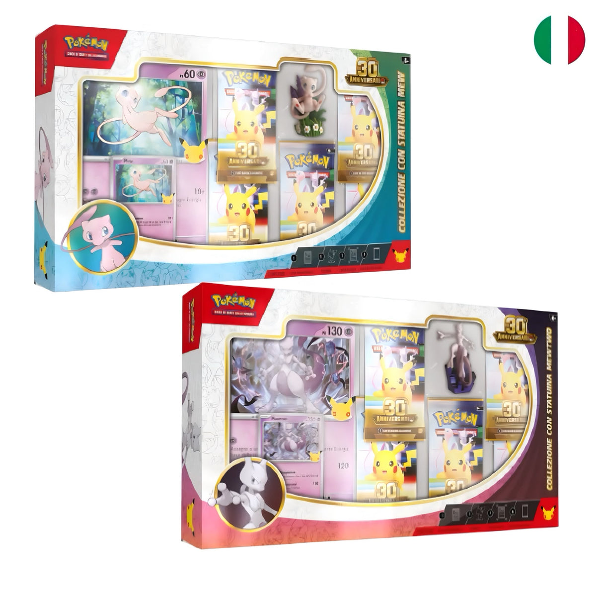 [Pre-order] Pokémon 30° Anniversario - Collezione con Statuina Mew & Mewtwo - Bundle 2 Pezzi (IT)