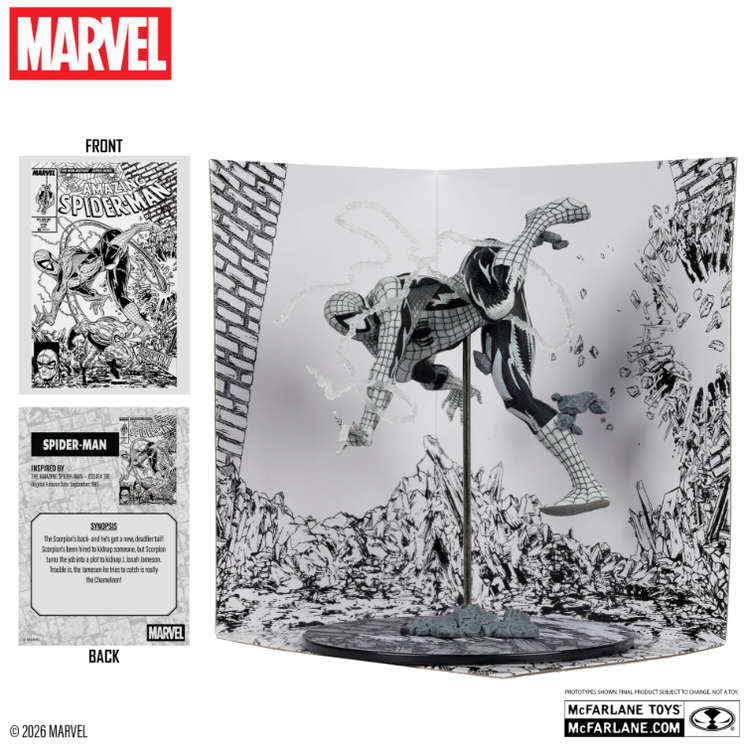 Marvel Collection 1:10 Spider-man (amazing Spider-man #318 )line Art Figure