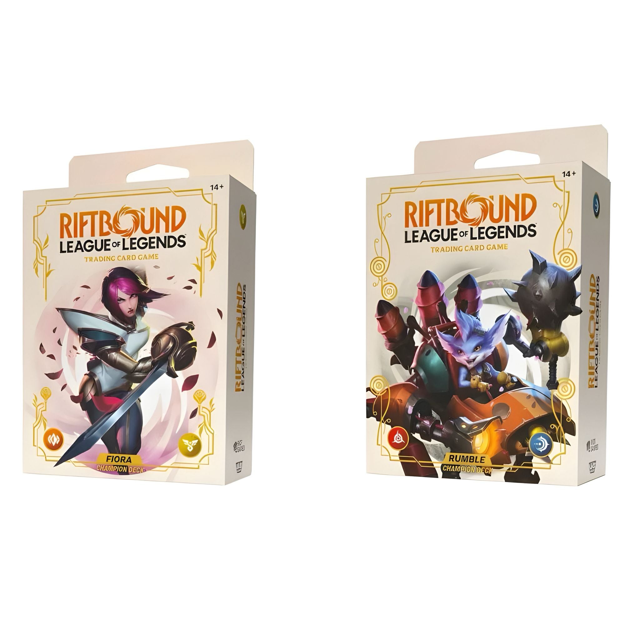 “”PRE-ORDER”” LoL Riftbound: Spiritforged- Champion Deck: Fiora & Rumble BUNDLE