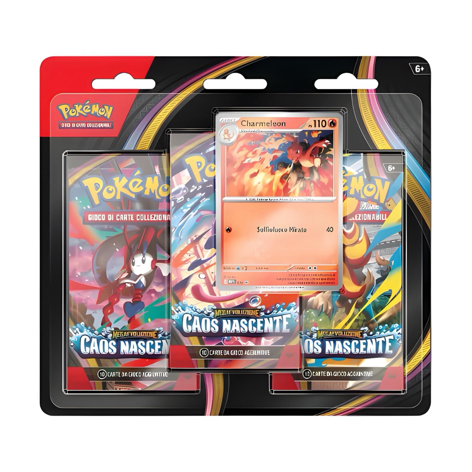 ""PRE-ORDER"" Megaevoluzione Caos Nascente Blister da tre bustine Charmeleon (IT)
