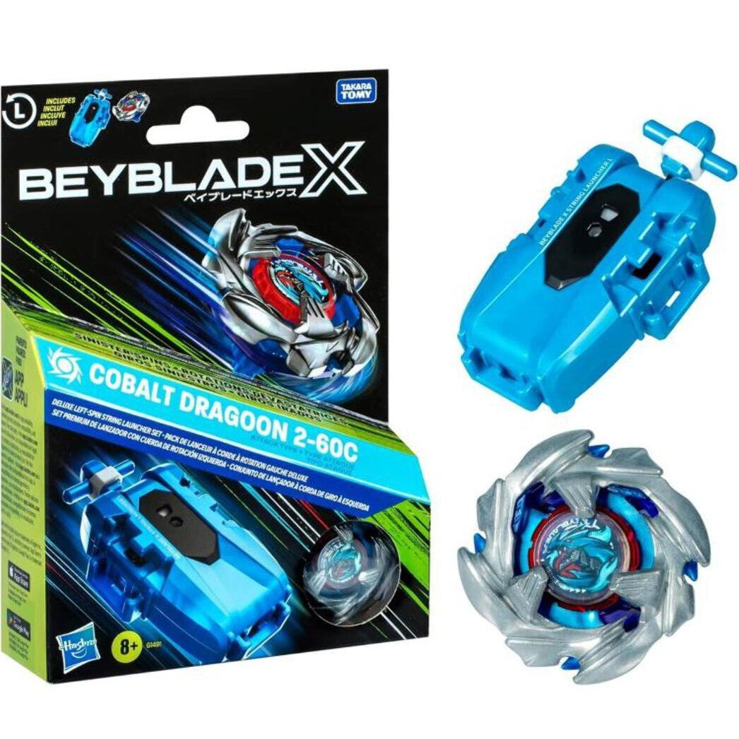 BEYBLADE-X - Cobalt Dragoon 2-60C - DELUXE LAUNCHER ROOSEVELT