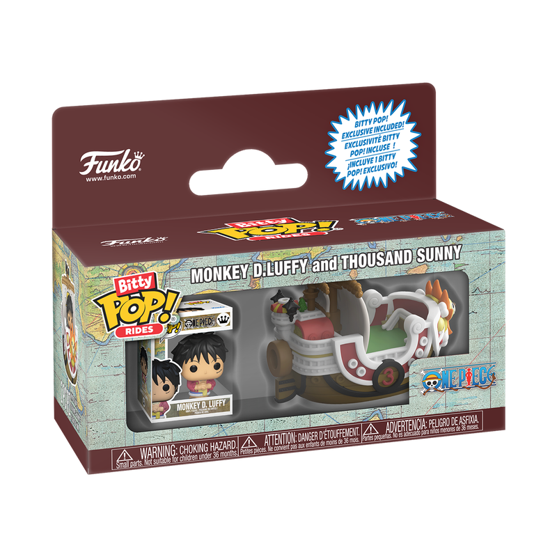 ""PRE-ORDER"" ONE PIECE - POP FUNKO BITTY POP RIDE VINYL FIGURE - MONKEY D. LUFFY AND THOUSAND SUNNY